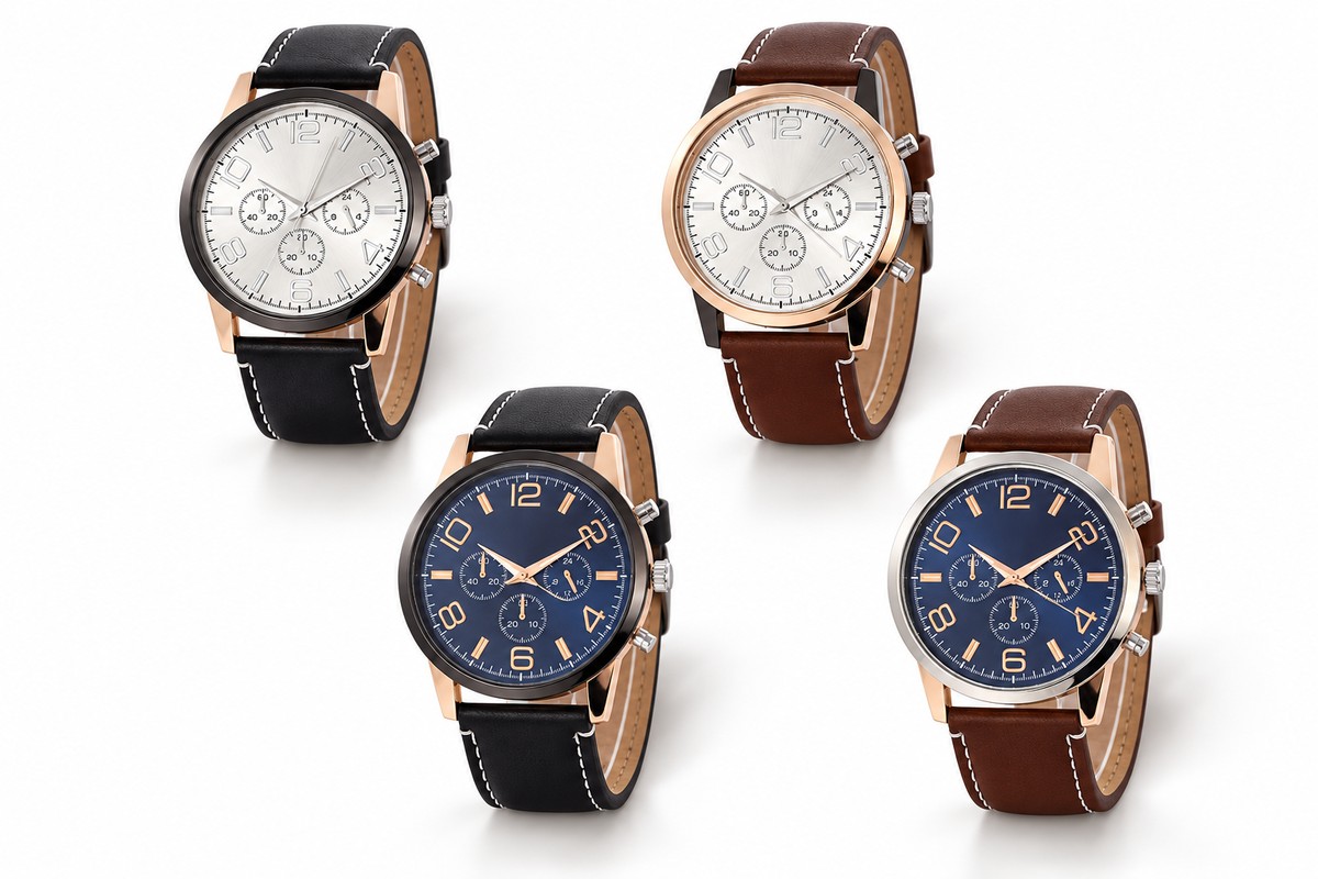 TB-4267 / Numeral three-subdial strap watch
