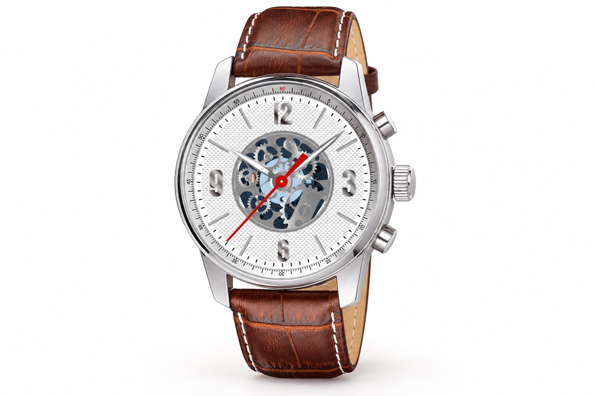 TB-4534 / Gear-pattern dial strap watch