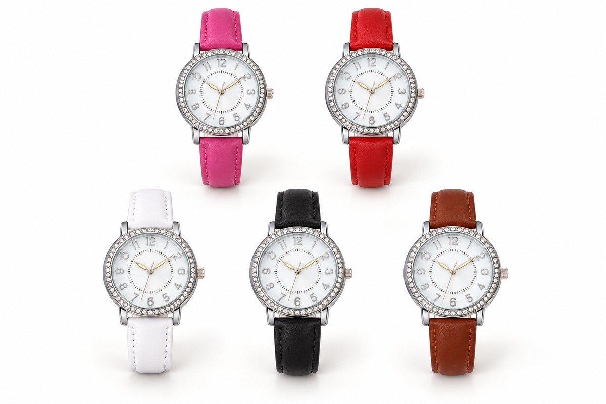 TB-4745 / Numeral dial crystal strap watch
