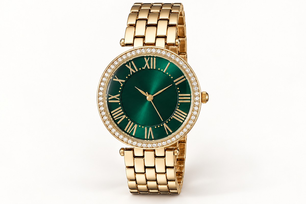 TB-6160 / Green Roman dial bracelet watch