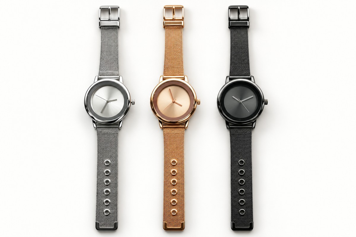 TB-8008L / Minimal contrast dial mesh watch
