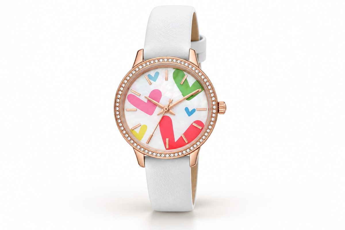 TB-4617 / Heart dial crystal watch