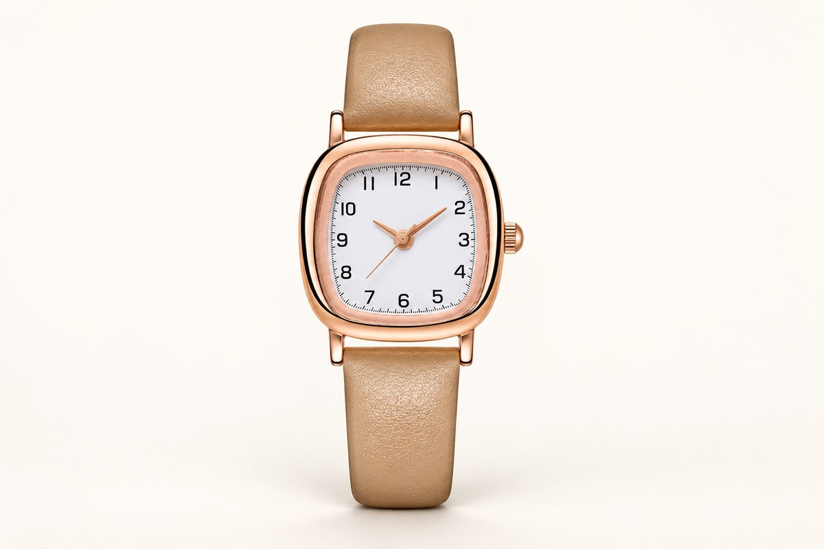 Rounded-square dress watch