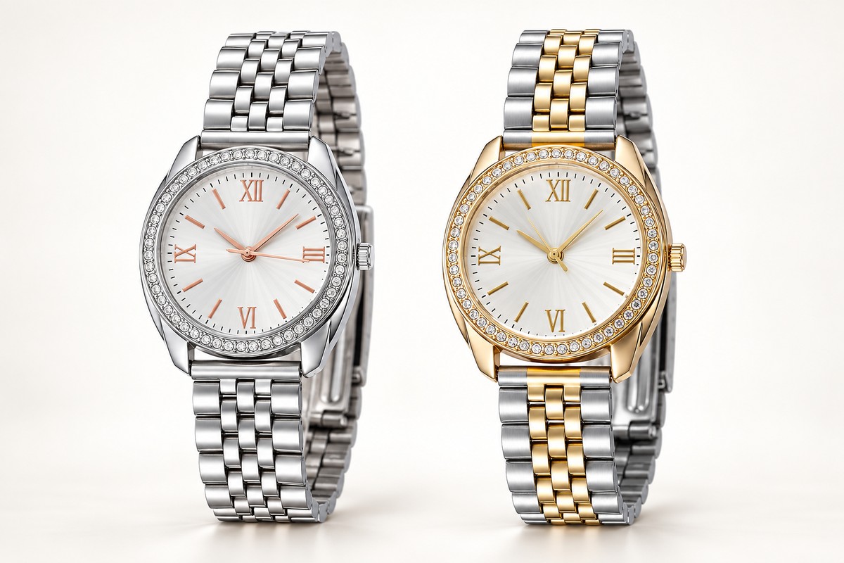 TB-4308M / Crystal bezel bracelet watch