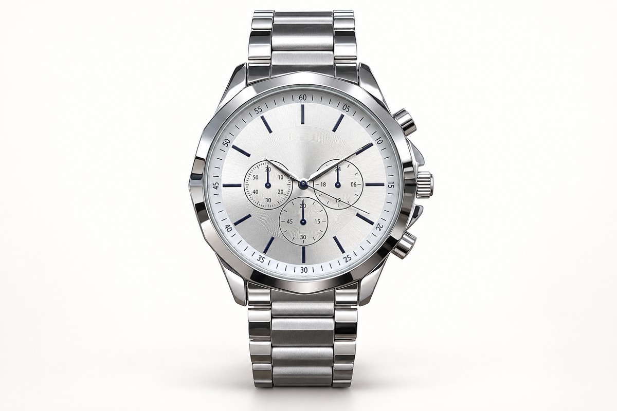 TB-3108 / Silver multi-dial bracelet watch
